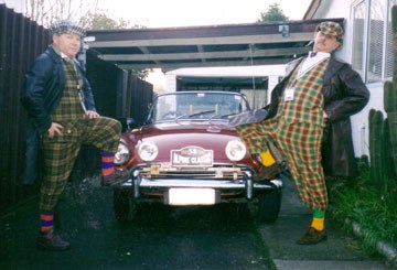 Scott and navigator kitted out for the tour