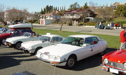 Some of the cars at the start at Pleasant Point