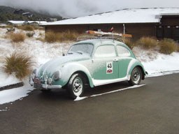 Snowy VW at Mt Cook Youth Hostel