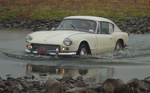 GT6 in ford at Lees Valley