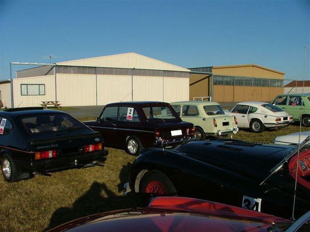 Some of the front row of cars at the Ashburton Aviation Museum