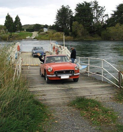Unloading MGs off the Tuapeka ferry