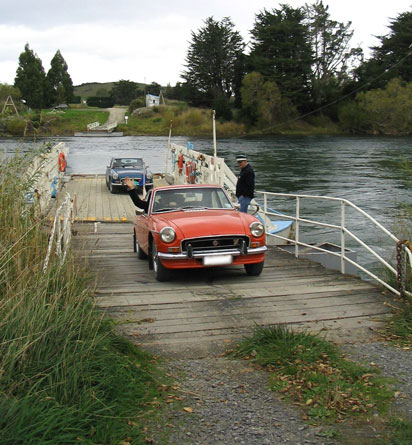 Unloading MGs off the Tuapeka ferry