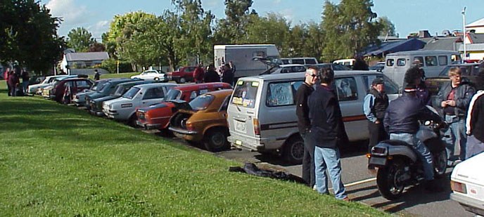 Another view of the "car yard" at the end of the weekend