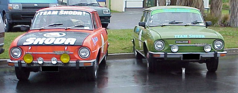 2 of the Team Skoda cars
