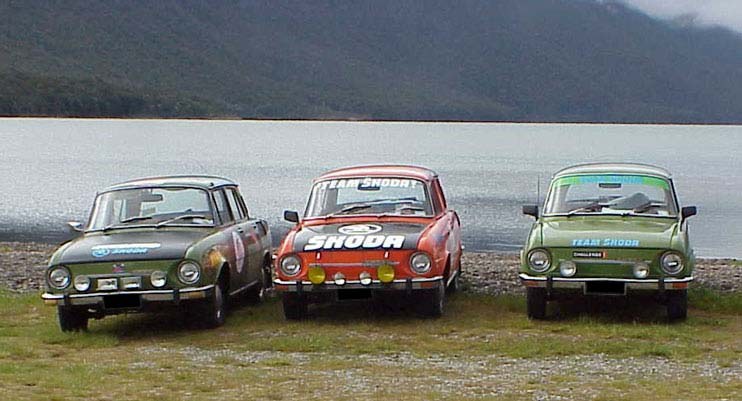 Photo op for Team Skoda at Lake Rotoiti