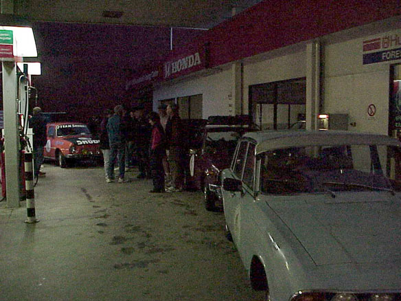 Fuel stop in the middle of the night on the West Coast