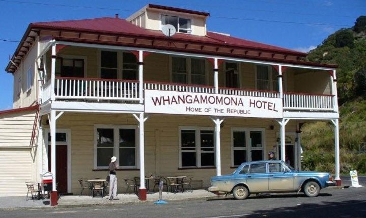 Volvo at Whangamomona Hotel