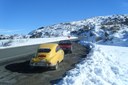 Saabs on snowy roads