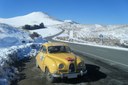 Saab in the snowy Maniototo