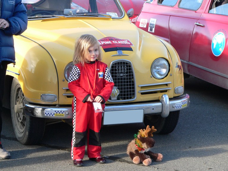 Youngest participant at drivers' briefing