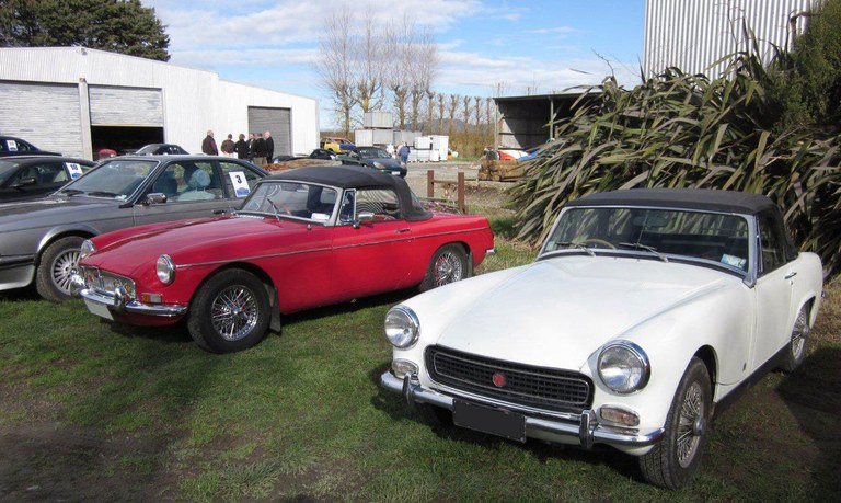 Visiting the car collection in Motueka