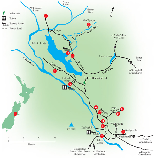 Lake Coleridge map